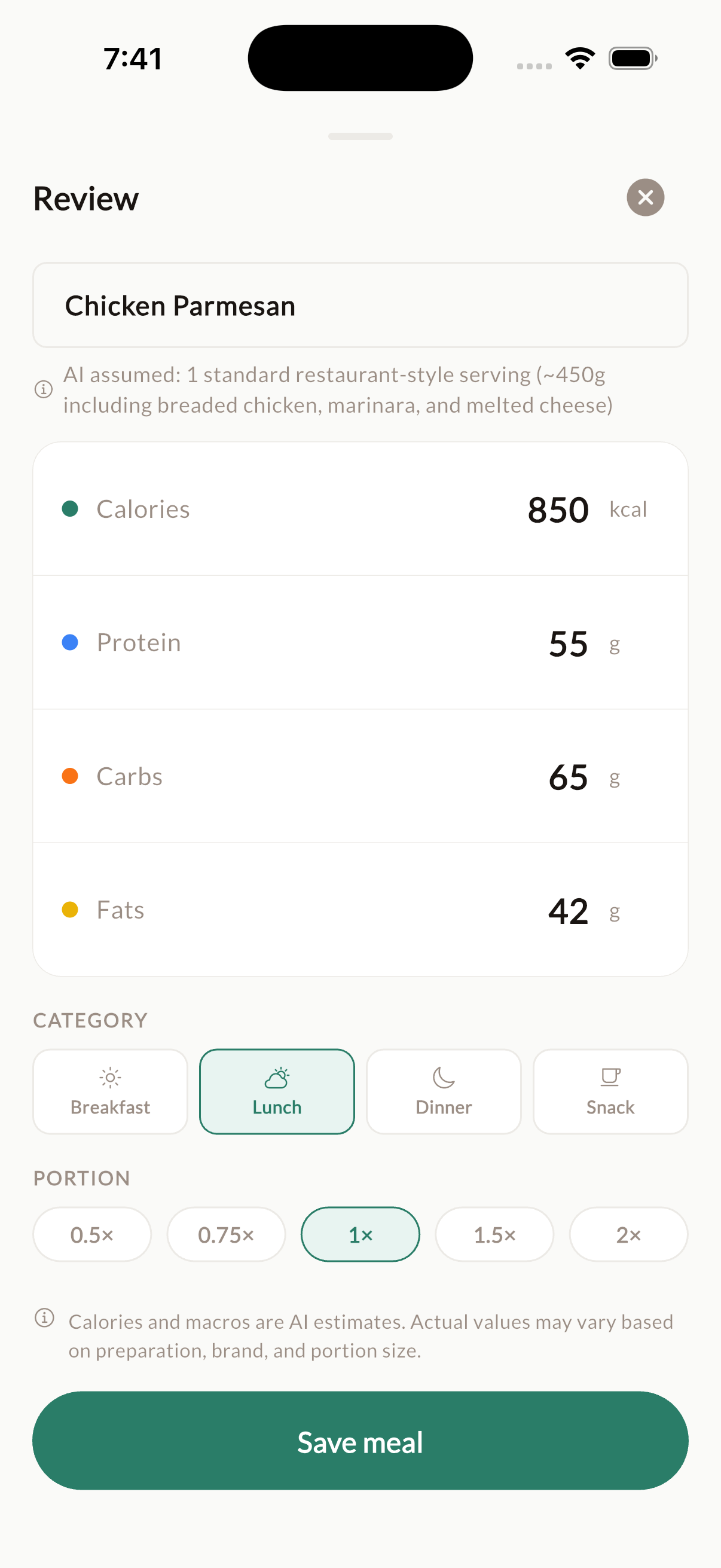Gramo meal macro breakdown